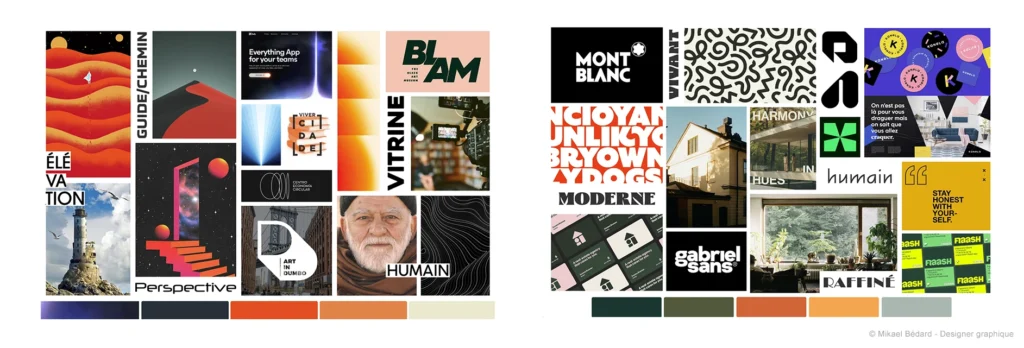 Créer un logo professionnel : deux moodboards pour deux projets très différents